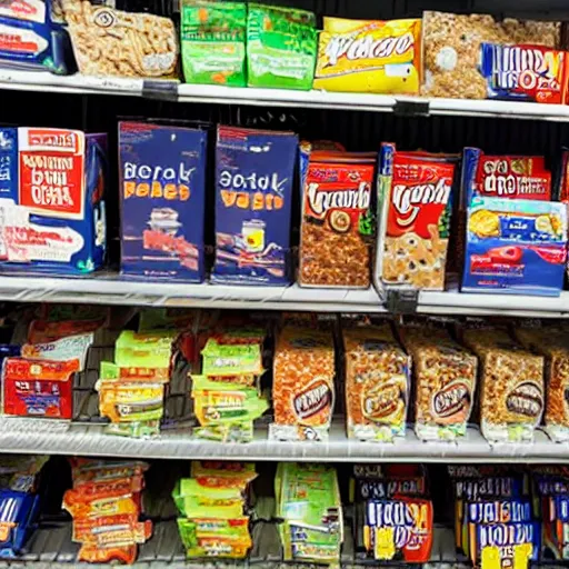 Image similar to brexit breakfast cereal stocked on grocery store shelf