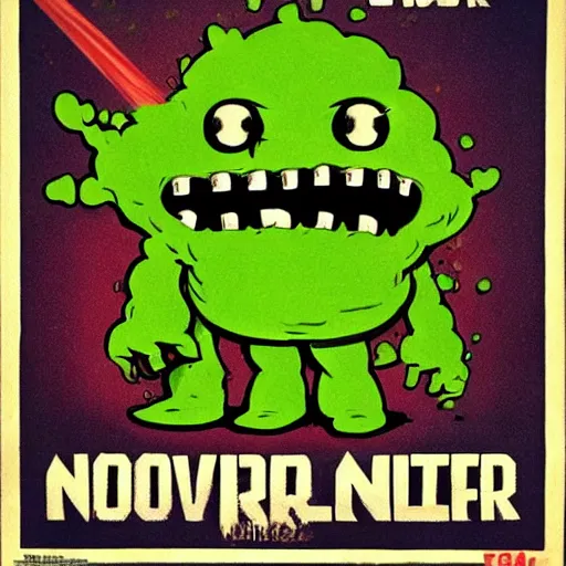 Image similar to a movie poster for the horror movie nostril snot angry monster invaders from pimple face.