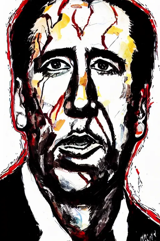 Image similar to Portrait of Nicholas Cage by Todd Mcfarlane