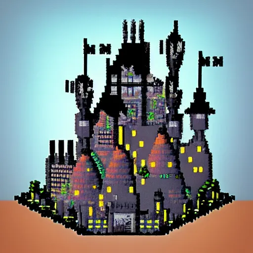 Image similar to 8bit dark castle