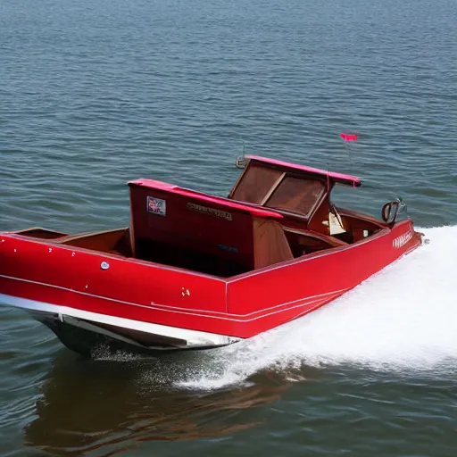 Prompt: a 5 0 foot carver motorboat on lake erie presque isle