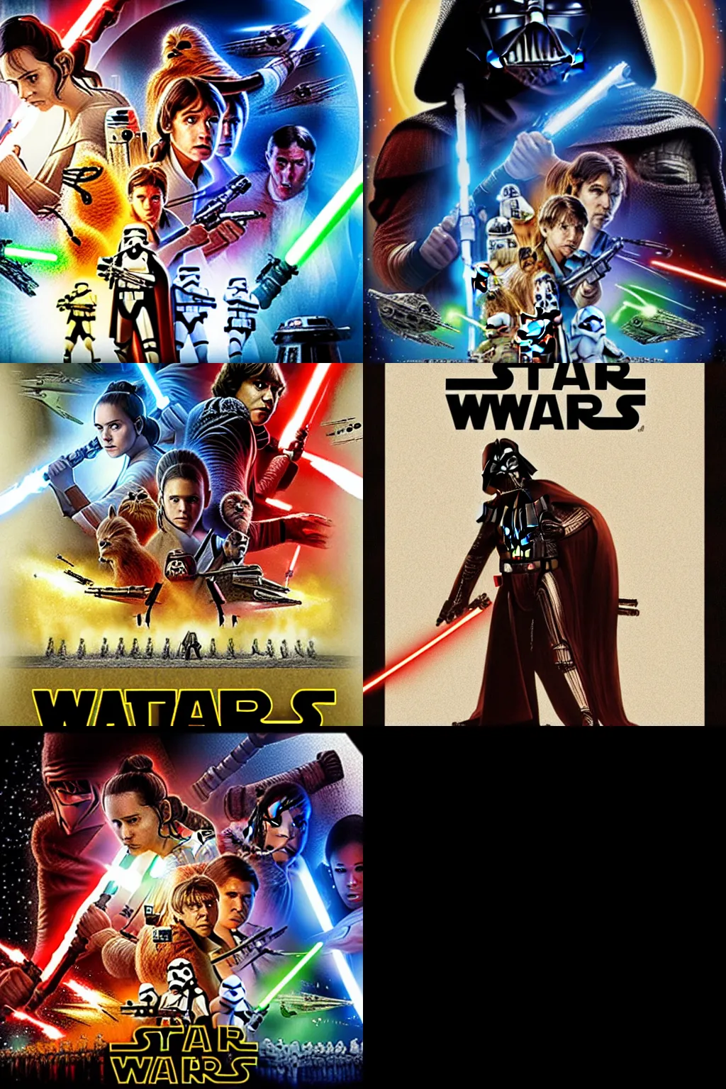 Prompt: star wars poster, highly detailed, 4k