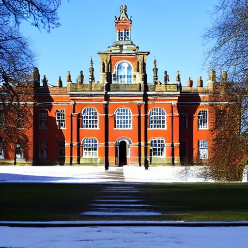 Image similar to Royal Holloway Building, winter