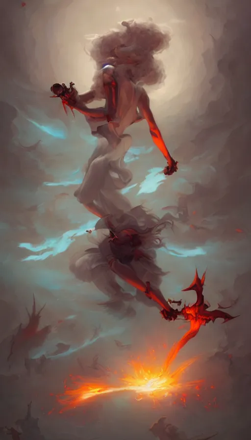 Prompt: rage, by peter mohrbacher