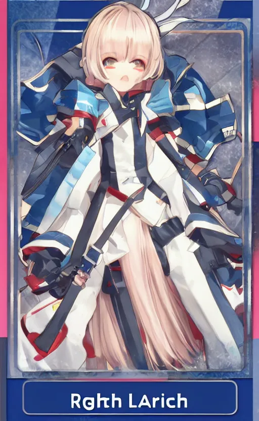 Prompt: the front of a modern trading card, high details, high resolution, azur lane style, no artifacts, noise filtered