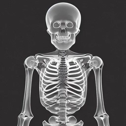 Prompt: x - ray of thomas the tank engine, with human skeleton inside, ultrarealistic, 8 k