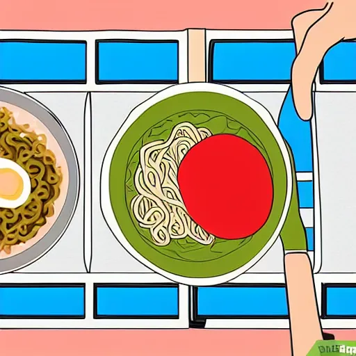 Image similar to wikihow illustration how to put ramen in your shoe