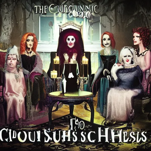 Image similar to The Council of Spooky Bitches, 8k,