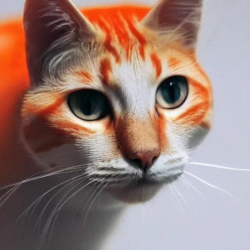 Image similar to an [ [ [ [ [ orange ] ] ] ] ] kitty front view