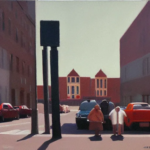 Image similar to street scene by jeffrey smart