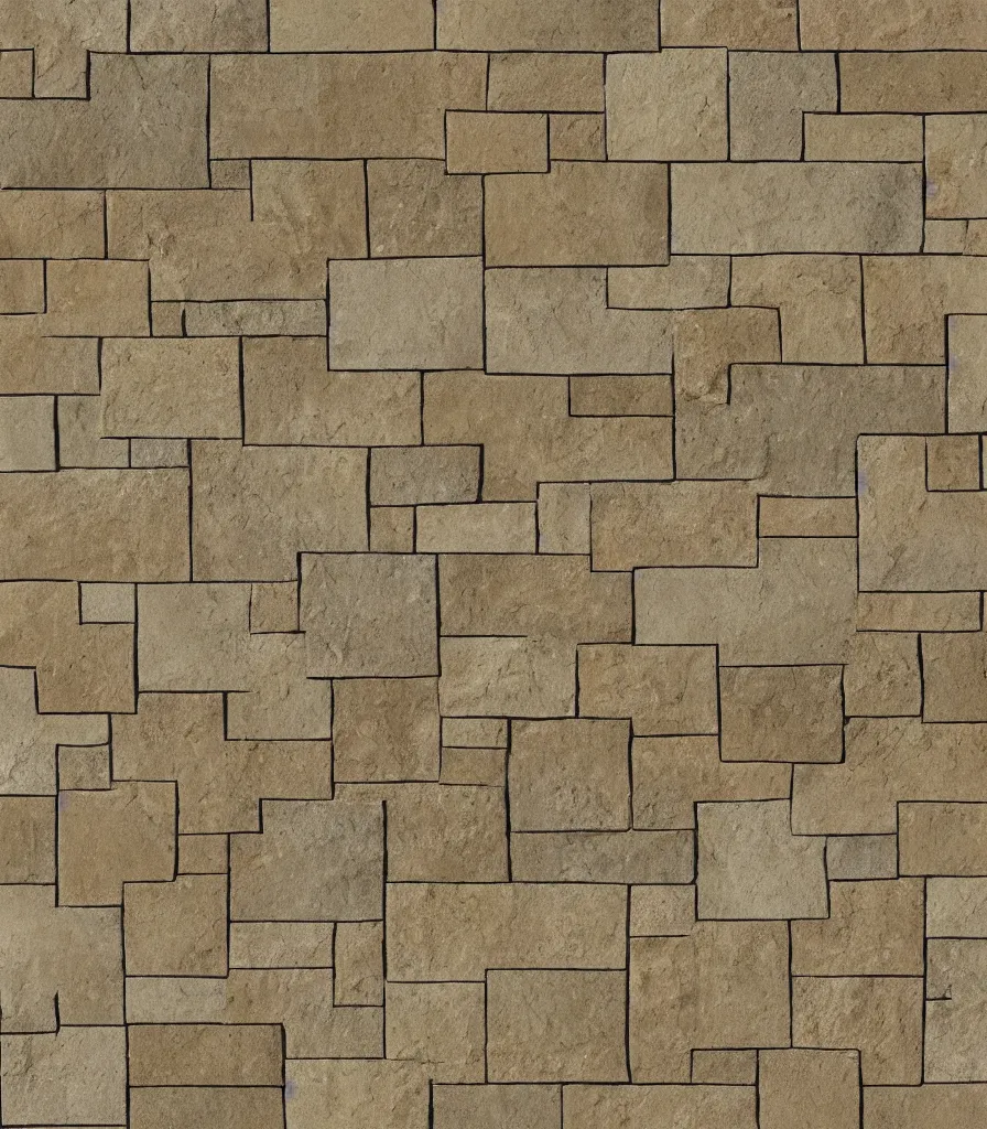 Image similar to texture map of beige stone with horizontal rectilinear engraving cutout