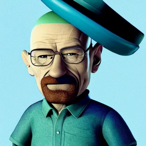 Image similar to walter white as a pixar character