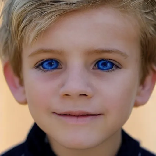 Prompt: photo of a blonde boy with blue eyes, extremely detailed facial features, realistic