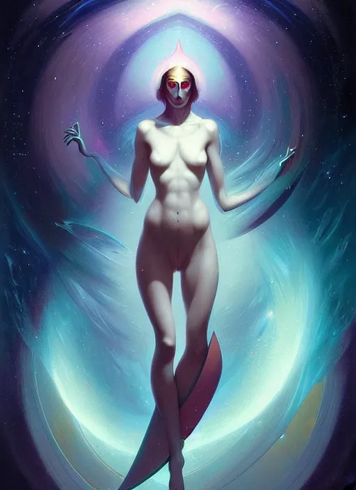 Image similar to symmetry!! virgo!!!! highly detailed, high contrast, light reflection, trippy, nebula, trending on art station by artgem, by peter mohrbacher, by wlop, by ruan jia