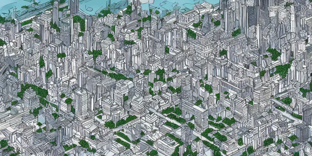 Image similar to city design by yuumei