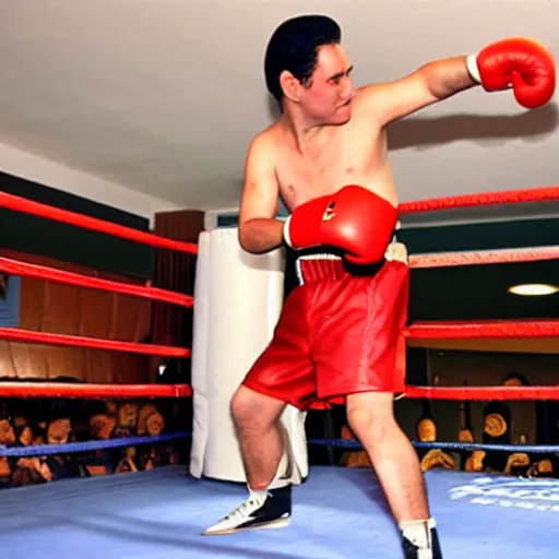 Image similar to chiquito de la calzada wearing a boxing costume