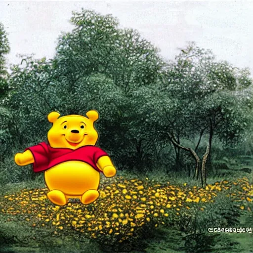 Prompt: Winnie the Pooh, China