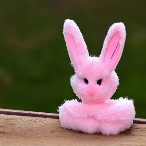 Image similar to an adorable pink bunny creature