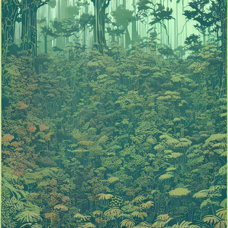 Nymph of the Forest Linocut Block Print Fairy-tale Art Art Print by Kelpie  Kraft