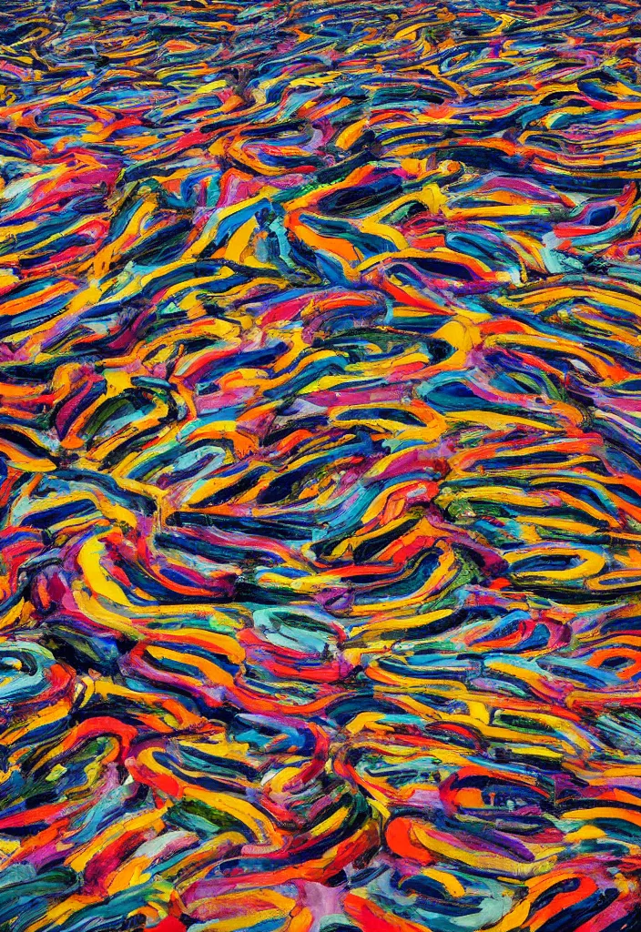 Prompt: andreas gursky, tractor tyres, colorful tropical sea slug, clyfford still, wildlife photography