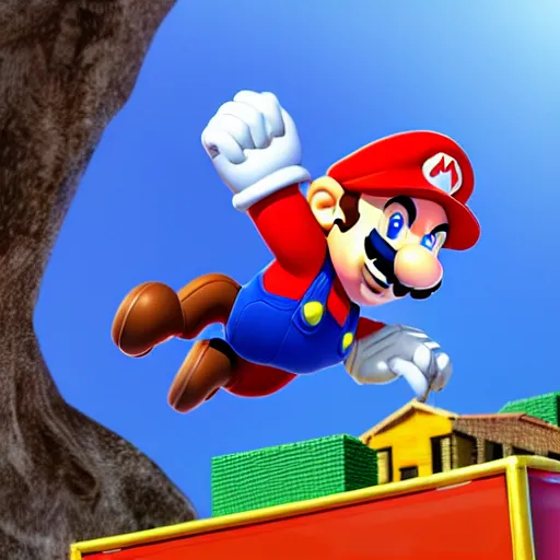 Prompt: mario if he real, photorealistic, cgi render, 3 d