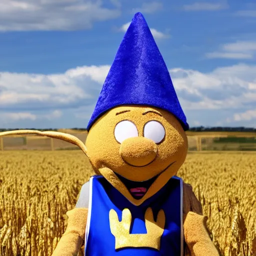 Image similar to wheat mascot wearing a crown