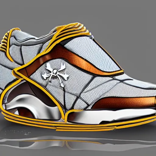 Prompt: futuristic sneakers based of pirates of the caribean