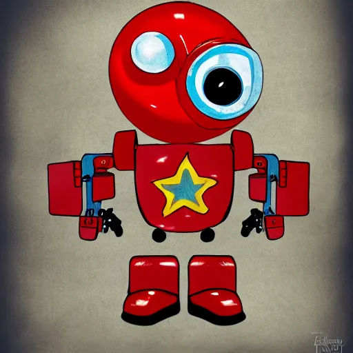 Image similar to cute communist robot