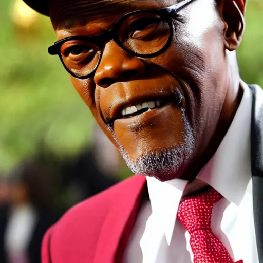 Prompt: samuel l jackson wearing a cute japanese maid dress, 4 k, hyper realistic