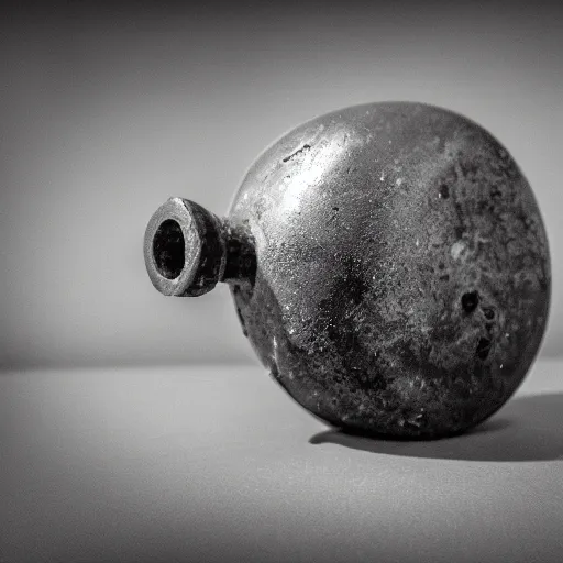 Image similar to single ww 2 hand grenade, black and white