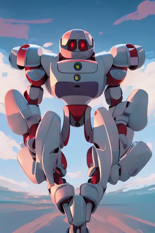 Image similar to metabots medabots medarotto medarot robot minimalist comics, behance hd by jesper ejsing, by rhads, makoto shinkai and lois van baarle, ilya kuvshinov, rossdraws global illumination ray tracing hdr radiating a glowing aura