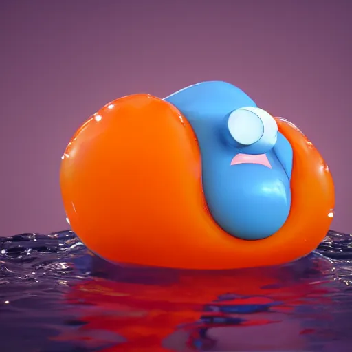 Prompt: living blob made out of water, hd