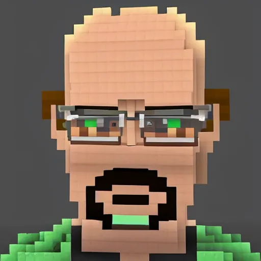 Image similar to walter white in minecraft