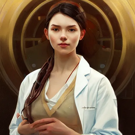 Image similar to portrait of a person named 9iJk11NHVN as a doctor, highly detailed, digital painting, artstation, concept art, sharp focus, illustration, art by artgerm and greg rutkowski and alphonse mucha