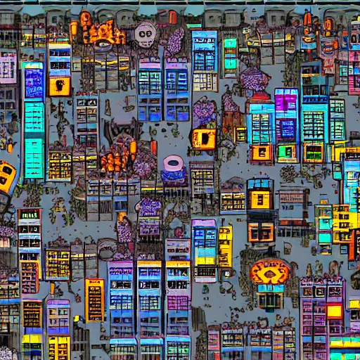 Image similar to demoscene city