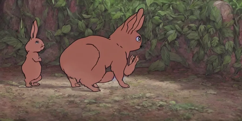 Image similar to a rabbit in the movie the secret life of arrietty, screenshot