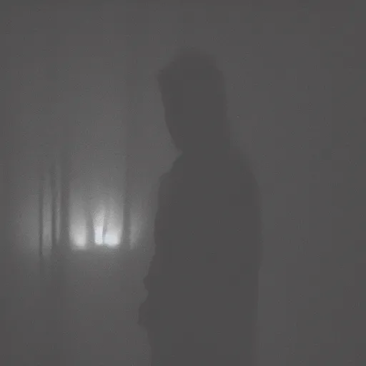 Image similar to a very dark mysterious photo of a random person