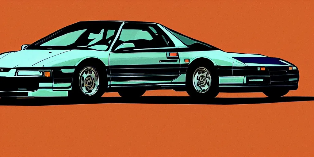 Image similar to acura nsx 1991, Stephen Bliss, gta style, highly detailed, vector style art