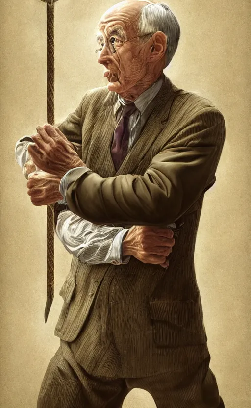 Prompt: old man doing hard work, do what we can, then leave it to god, d & d, non - fiction, intricate, elegant, highly detailed, digital painting, dynamic position, positive message, concept art, intricate, sharp focus, illustration, art by robin eley, paul lung, samuel silva