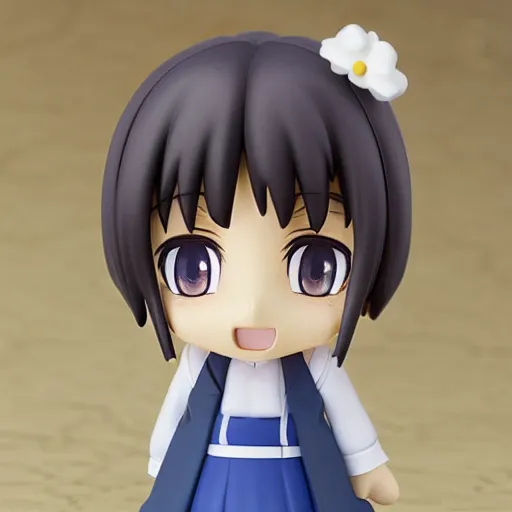 Prompt: character portrait of a singular kawaii chibi with nendoroid eyes in the sytle of kyoto animation, in simple background