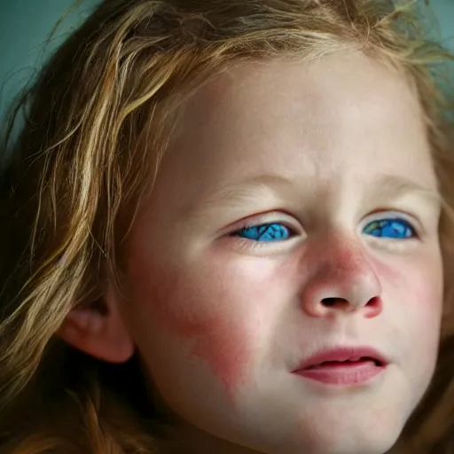 Prompt: portrait photography of happy child by annie leibovitz, deep emotions, perfect facial symmetry, dim volumetric cinematic lighting, 8 k, post - processing, extremely hyper - detailed, intricate, epic composition, masterpiece, stunning,