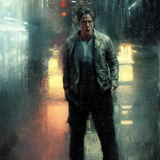 Prompt: hugh grant, hyperrealistic portrait, bladerunner street, art of elysium by jeremy mann and alphonse mucha, fantasy art, photo realistic, dynamic lighting, artstation, poster, volumetric lighting, very detailed face, 4 k, award winning