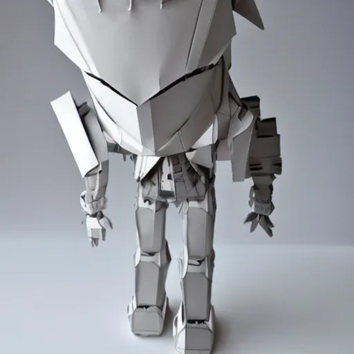 Prompt: a cute origami robot, incredibly detailed, textured paper, beautiful paper sculpture, akira yoshizawa