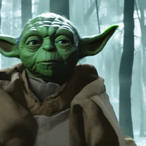 Prompt: Film still of Yoda, from Red Dead Redemption 2 (2018 video game)