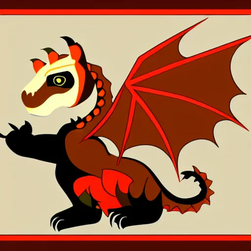 Image similar to vector art of welsh dragon and panda mixed, intercrossed, chimera, adobe illustrator