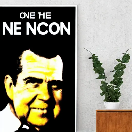 Image similar to nixon's the one poster