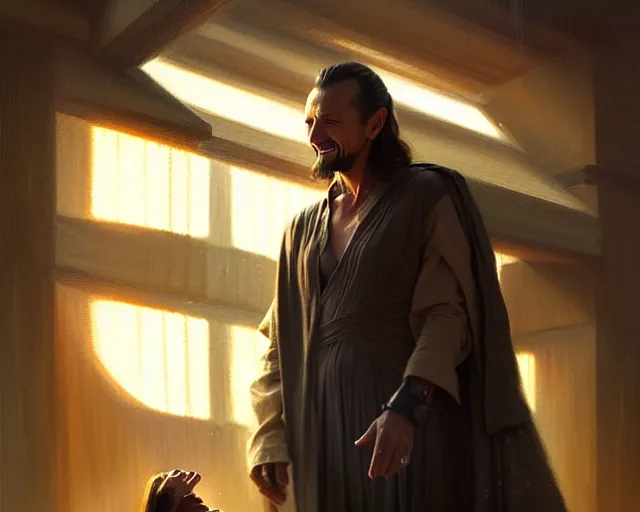 Image similar to qui gon djinn. magical atmosphere. art by greg rutkowski. highly detailed 8 k. intricate. lifelike. soft light. nikon d 8 5 0.