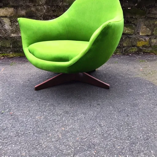 Prompt: armchair in the shape of an avocado