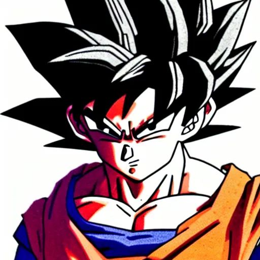 Prompt: goku drawn by hold on
