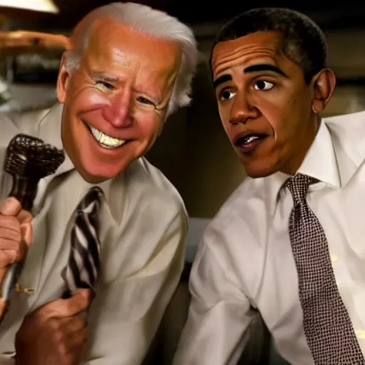 Image similar to joe biden and barack obama in the movie pineapple express